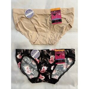 NEW Maidenform Bikini Barely There Invisible Look Panties 2 Pair DMBTBK Small